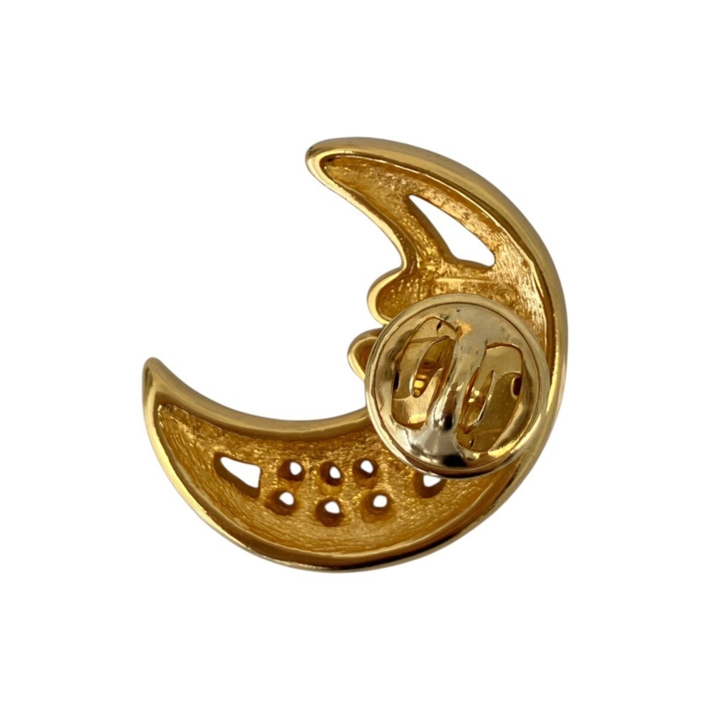 Christian Dior Vintage Moon Motif Rhinestone Pin Broo… - Gem